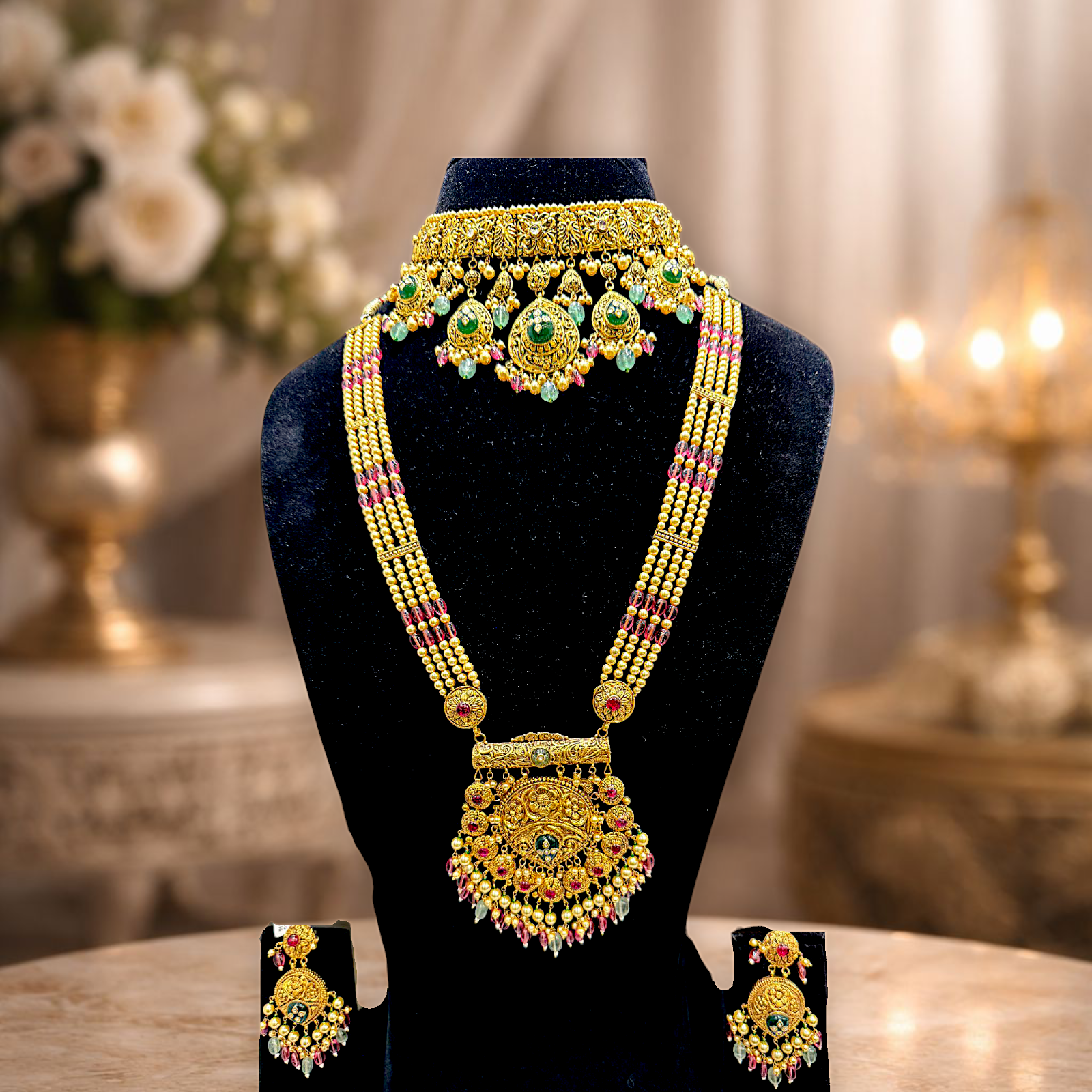 The Emerald Lace Choker Set